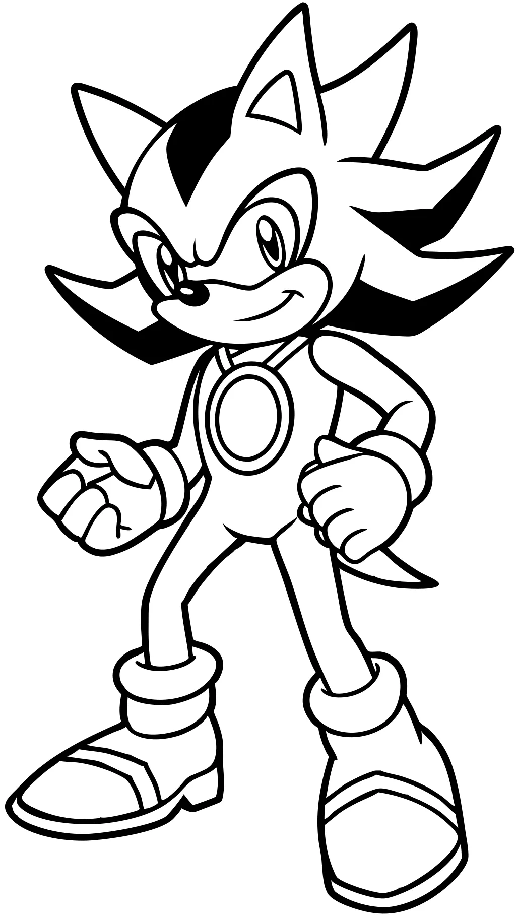 Página para colorear de sombra Sonic